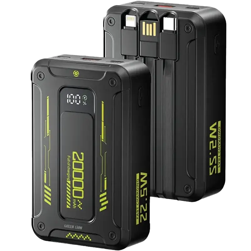 Green Lion Xtreme 20 Power Bank 20000 mAh PD 22.5W Graphite 1 Mascom International.webp